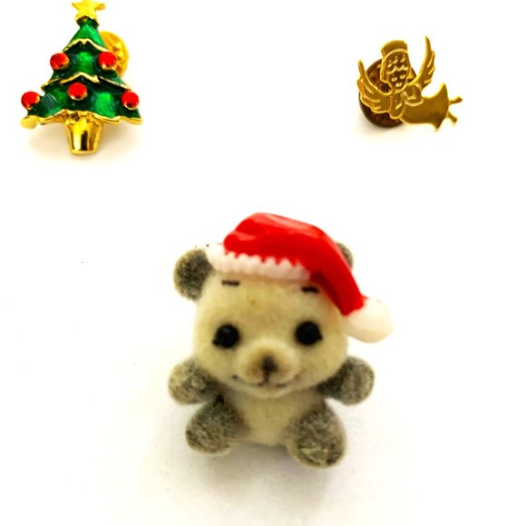 Lot of 6 Vintage Small Christmas/Holiday Lapel Pins - Picture 3 of 4